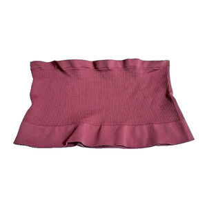 Free People Intimately Tube Top Peplum Hem Ribbed Knit Seamless‎ Pink Size M/L